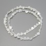 Mother-of-Pearl Beads, Heart Shape, Diameter 5-6x5-6mm+/-, Length 39cm+/- on Fishing Line