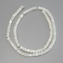 Mother-of-Pearl Beads, Rondelle, Diameter 5x4mm+-, Length 40cm+- on Fishing Line