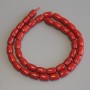 Coral Beads, Barrel 10x6.5mm+-, Length 41cm+- on a Thread
