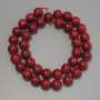 Coral Beads, Smooth Round 10.5mm+-, Length 41cm+- on a Thread