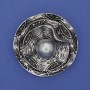 Brooch Accent Grey Pearl Grey Rhinestones Silver-Tone Metal 40mm+