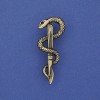 Snake Brooch, gold-tone metal, 37x15mm+