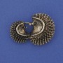 Hedgehogs Brooch, 24x33mm +/-, gold-tone metal