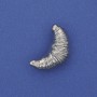Croissant Brooch Silver-Tone Metal 24x13mm+