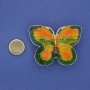Magnetic Butterfly Brooch, coloured enamel, gold-tone metal, 39x30mm+