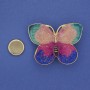 Magnetic Butterfly Brooch, coloured enamel, gold-tone metal, 39x30mm+