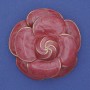 Flower Brooch Pink Enamel Gold-Tone Metal 45mm+