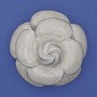 Flower Brooch Enamel Silver-Tone Metal 45mm+