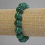 Malachite Bracelet, Smooth Polished Beads, Diameter 12mm+-, Length 18cm+- (Stretch)