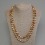 Long Onyx Necklace, Pressed Smooth Round Beads 8.5mm+-, Length 120cm+