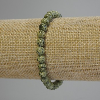 Serpentine Bracelet pressed smooth bead, diameter 6mm+-, length 18cm+- (stretch)
