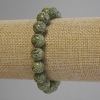 Serpentine Bracelet, Pressed Smooth Round Beads, Diameter 10mm+-, Length 18cm+- (Stretch)