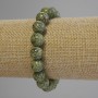 Serpentine Bracelet, Pressed Smooth Round Beads, Diameter 10mm+-, Length 18cm+- (Stretch)