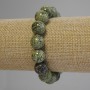 Serpentine Bracelet, Pressed Smooth Round Beads, Diameter 12mm+-, Length 18cm+- (Stretch)