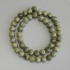 Serpentine Beads, Pressed Smooth Round 8mm+-, Length 39cm+- on Thread