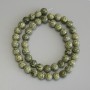 Serpentine Beads, Pressed Smooth Round 8mm+-, Length 39cm+- on Thread