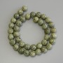 Serpentine Beads, Pressed Smooth Round 10mm+-, Length 39cm+- on Thread