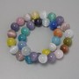 Cat's Eye Beads, Multicolour Synthetic Stone, Smooth Round Bead, Diameter 12mm +/-, on a Strand, Length 37cm+