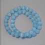 Cat's Eye beads blue synthetic stone smooth round bead, diameter 10mm+- on a thread, length 37cm+