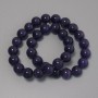 Cat's Eye Beads, violet synthetic stone, smooth round, diameter 11.5mm +/-, on fishing line, length 37cm+