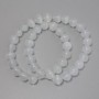 Cat's Eye Grey Synthetic Stone Smooth Round Beads, 8 mm diameter on thread, 38 cm+ length