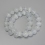 Cat's Eye Beads, grey synthetic stone, smooth round, diameter 11mm +/-, on fishing line, length 36cm+