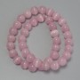 Cat's Eye beads pink synthetic stone smooth round bead, diameter 9.5 mm+- on a thread, length 36 cm+