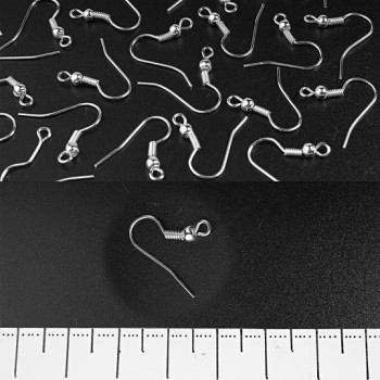 (12x15 mm) findings for earrings (posts) ear hooks light metal 1000 pairs