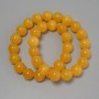 Cat's Eye Beads, orange synthetic stone, smooth round, diameter 11.5mm +/-, on fishing line, length 37cm+