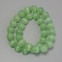 Cat's Eye Beads, light green synthetic stone, smooth round, diameter 11.5mm+/- on fishing line, length 36cm+