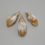 Citrine Pendant, Treated, Assorted Sizes 15-18x41-47mm+/-, Gold-toned Metal