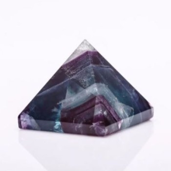 Fluorite Natural Stone Pyramid Souvenir, height 35mm+-, width 40x40mm (+-)