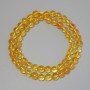 Citrine Beads Smooth Round, Diameter 6.5mm+- on a String, Length 37cm+