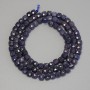 Sapphire Beads, Faceted Cube, Diameter 4mm+- on Thread, Length 39cm+