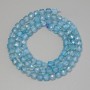 Topaz Beads, Faceted Cube, Diameter 4mm+- on Thread, Length 38cm+