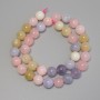 Morganite Beads, Smooth Ball, Diameter 10mm+- on Thread, Length 39cm+