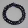 Aventurine 'Night of Cairo' Beads, Faceted Ball, Diameter 6mm+- on Thread, Length 37cm+
