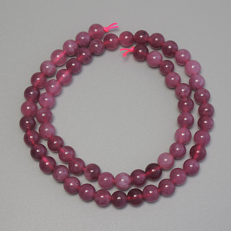 Tourmaline Beads, Smooth Ball, Diameter 6.5mm+- on Thread, Length 38cm+
