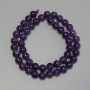 Amethyst Smooth Round Beads, diameter 8mm+- on a strand, length 39cm+