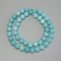 Aquamarine Beads Smooth Round, Diameter 8.5mm+/- on Thread, Length 38cm+