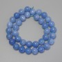 Aquamarine Beads Smooth Round, Diameter 10mm+/- on Thread, Length 38cm+