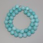 Aquamarine Beads Smooth Round, Diameter 10mm+/- on Thread, Length 38cm+