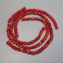 Red Coral Chip Beads, diameter 10-14x8-11mm+- on fishing line, length 41cm+- assorted size