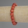 Red Jasper Bracelet, Faceted Cube 9x9mm+-, Length 18cm+- Stretch
