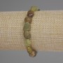 Green Grossular Garnet Tumbled Bracelet, Diameter 9-12x9mm+/-, Length 18cm+/- Stretch