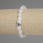 Adularia Bracelet Tumbled, diameter 10-18x5-6mm+- seed beads 3mm+-, length 18cm+- stretch