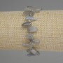 Labradorite Bracelet Tumbled Butterfly, diameter 10-18x5-6mm+- seed beads 3mm+-, length 18cm+- stretch