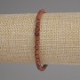 Golden Sand Aventurine Faceted Cube Bracelet, diameter 4mm+/-, length 18cm+/- stretch