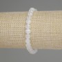 Rock Crystal Bracelet Faceted Coin 6mm+-, length 18cm+- stretch