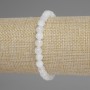 Rock Crystal Bracelet, Faceted Bead 6mm+/-, Length 18cm+/- Stretch